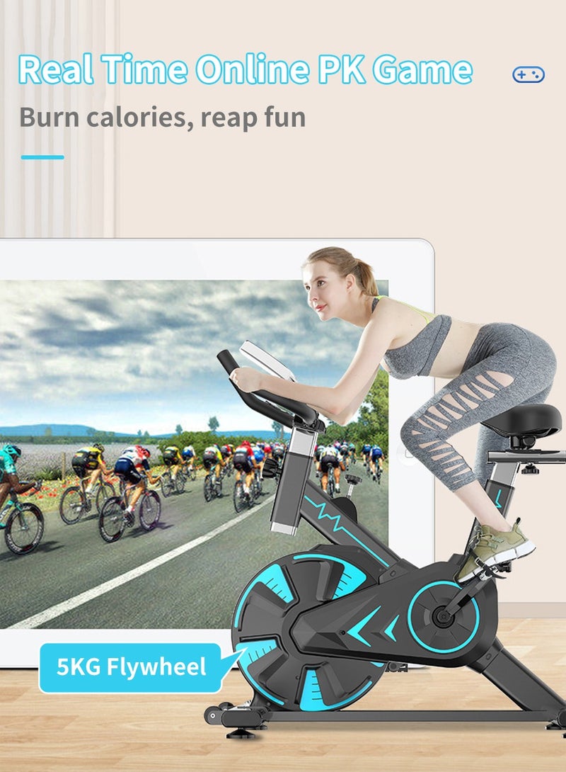 LEOKOR Exercise Bikes for Home Gym, Stationary Bikes with Magnetic Resistance Adjustable, 150 KG Loading Capacity, Indoor Cycling Bike with Height Adjustable Seat, Pulse Sensor, iPad Holder & Electronic Display - Image 3