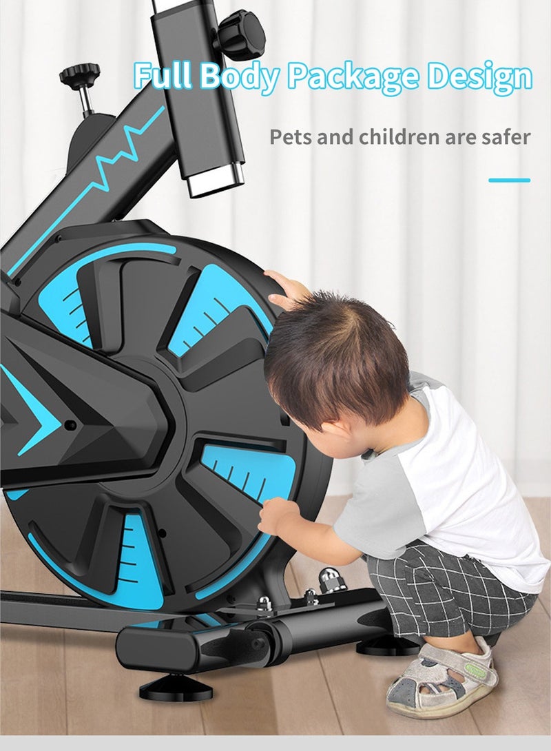 LEOKOR Exercise Bikes for Home Gym, Stationary Bikes with Magnetic Resistance Adjustable, 150 KG Loading Capacity, Indoor Cycling Bike with Height Adjustable Seat, Pulse Sensor, iPad Holder & Electronic Display - Image 4