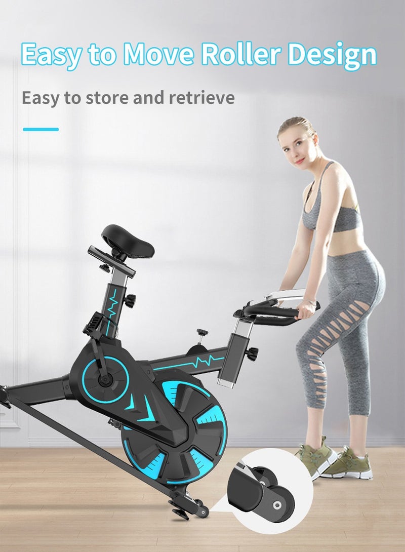 LEOKOR Exercise Bikes for Home Gym, Stationary Bikes with Magnetic Resistance Adjustable, 150 KG Loading Capacity, Indoor Cycling Bike with Height Adjustable Seat, Pulse Sensor, iPad Holder & Electronic Display - Image 5