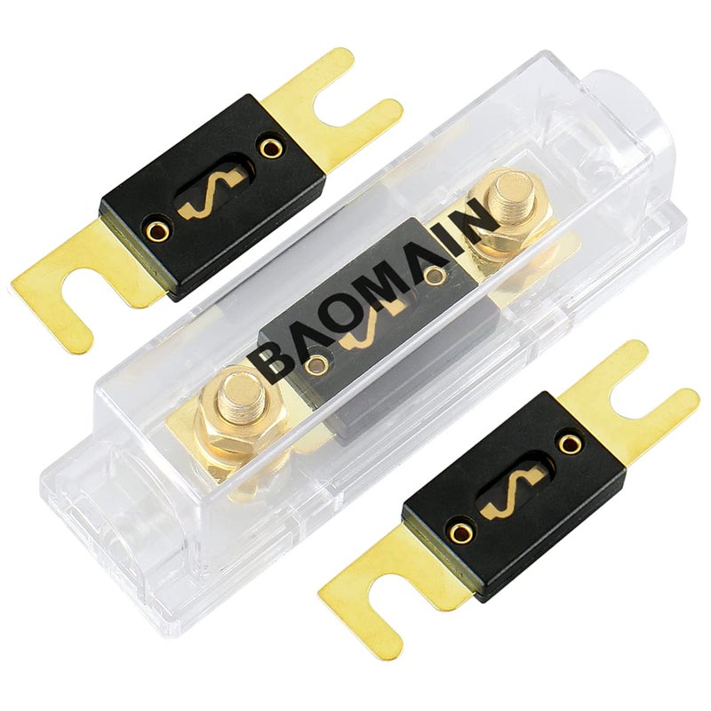 Baomain طقم حامل فيوز ANL 50A مع 3 فيوزات – لنظام الصوت في السيارة وأنظمة 12V/24V (50 أمبير) - Image 3
