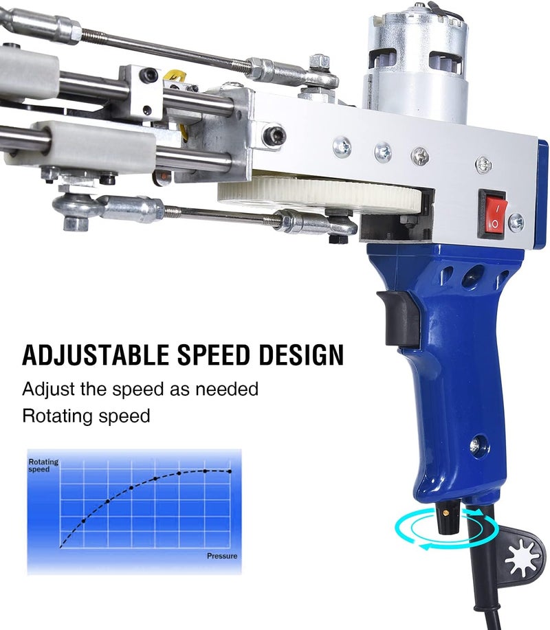 Vehipa Tufting Gun Cut Pile and Loop Pile 2 in 1 Electric Rug Gun Machine Starter Kit for Tufting Lover - Image 4