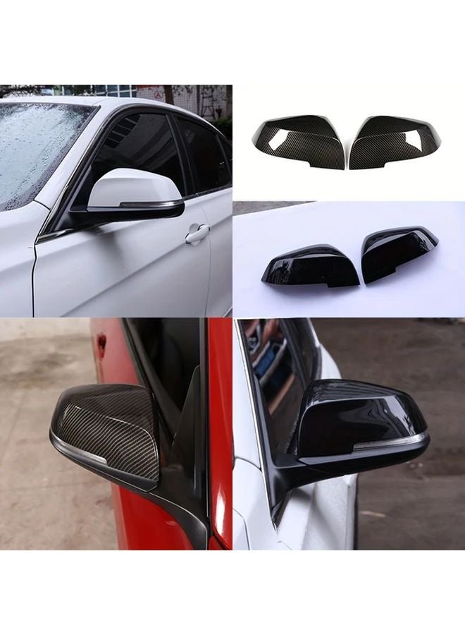 أغطية مرايا بنمط ألياف الكربون لسيارات بي إم دبليو الفئة الثالثة F30 2013-2019 سهلة التركيب - Image 1