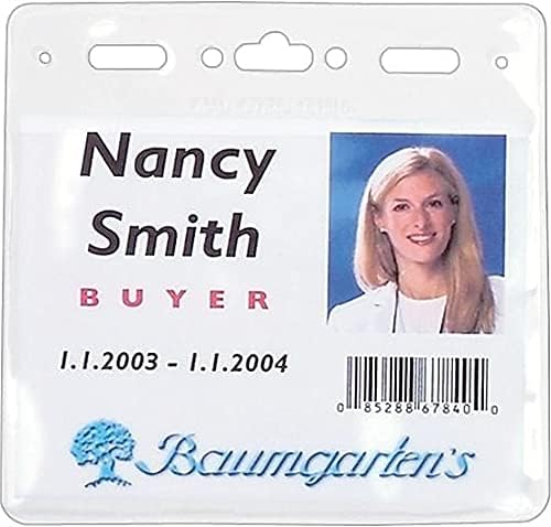 Baumgartens 67830 Vinyl Badge Holder 4 x 3 Clear 50Pack Sold As 1 Pack - Image 2