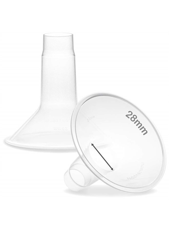 Nenesupply 28mm Flange Breastshield Compatible with Lansinoh Pump Parts and Breastpumps. Replacement to Lansinoh Flange 28mm Breastshield. Work with SignaturePro SmartPump Manual - Image 1