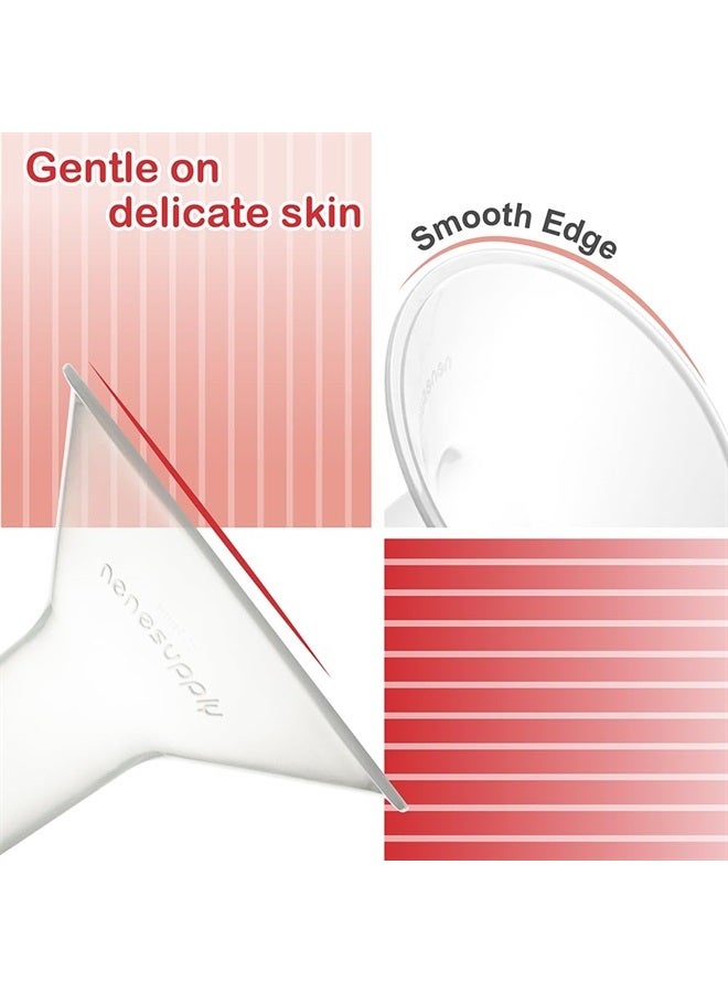 Nenesupply 28mm Flange Breastshield Compatible with Lansinoh Pump Parts and Breastpumps. Replacement to Lansinoh Flange 28mm Breastshield. Work with SignaturePro SmartPump Manual - Image 4