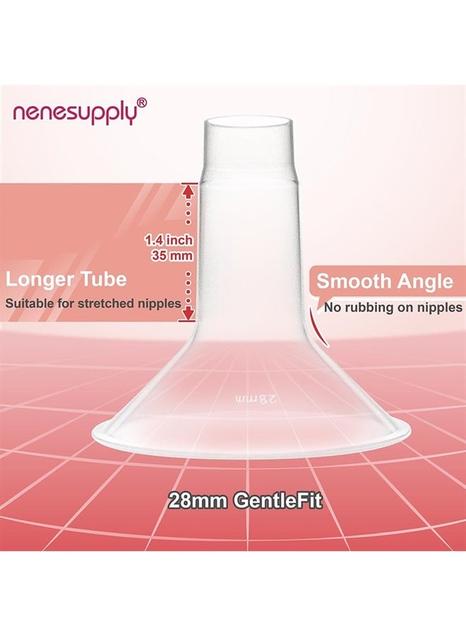 Nenesupply 28mm Flange Breastshield Compatible with Lansinoh Pump Parts and Breastpumps. Replacement to Lansinoh Flange 28mm Breastshield. Work with SignaturePro SmartPump Manual - Image 3