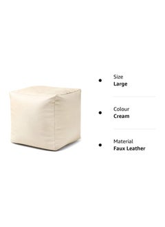 COMFY PVC FOOT CUBE STOOL WITH VIRGIN BEANS FILLING BEIGE - pzsku/Z3A93FFAF25FE014B9B6AZ/45/_/1686298654/c496a607-c56d-4a43-8d7e-43016d64914f