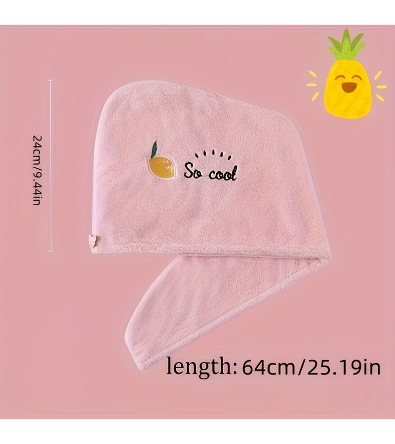 Purple Microfiber Hair Drying Towel Super Absorbent Quick Dry Shower Cap For Women Girls - Image 4