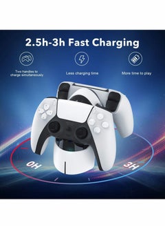 Y&D PS5 Controller Charging Station Dual Charger Dock with LED Indicators for Sony Original Handle-White  - Image 5
