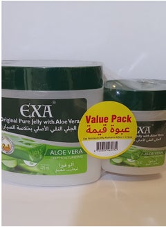EXA Pure original jelly with aloe vera extract for deep moisturizing, two packages of 425 ml and 125 ml, special offer 