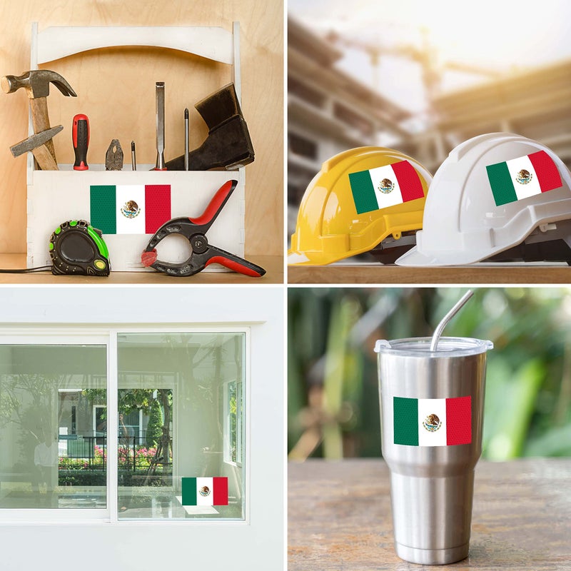 Venicor 3PC Reflective Mexico Flag Sticker - 5x3 Inches - Mexico Decal for Car Jeep Truck Automobile Window Bumper - Image 5