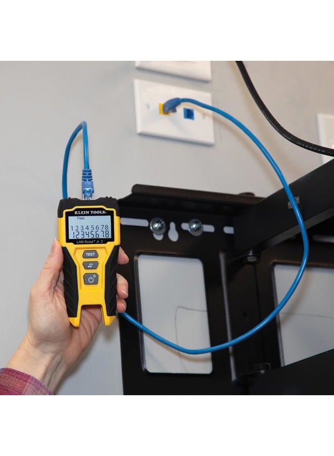 Klein Tools Cable Tester, LAN Scout Jr. 2 Ethernet Cable Tester for CAT 5e, CAT 6/6A Cables with RJ45 Connections VDV526-200 - Image 5