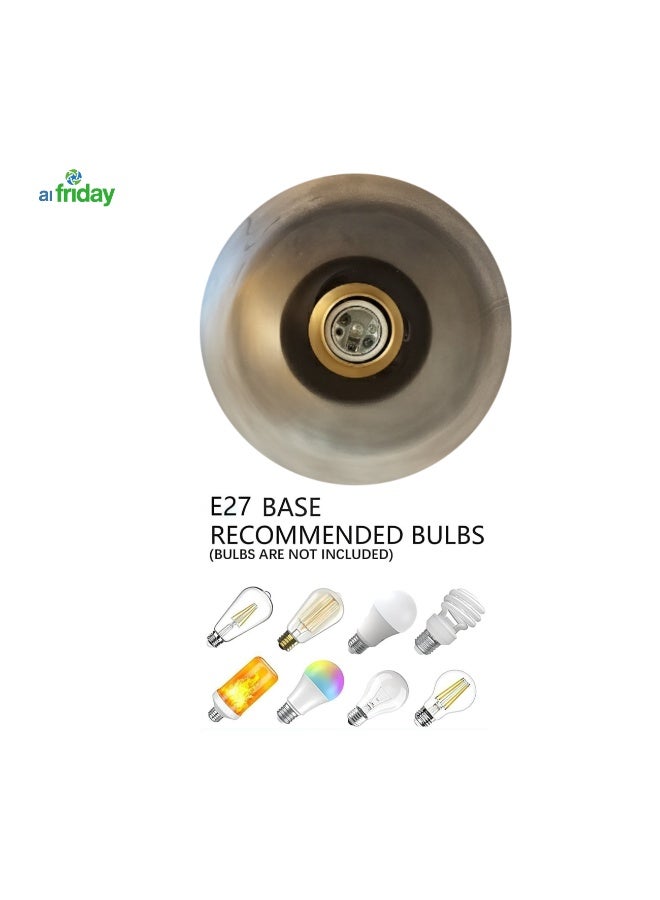 ALFRIDAY Elegant Cylinder Pendant Light, E27 Base, Frosted Glass Shade, Brass Accents, 2m Cord, Ideal for Dining, Bedroom & Living Room Accent - Image 5