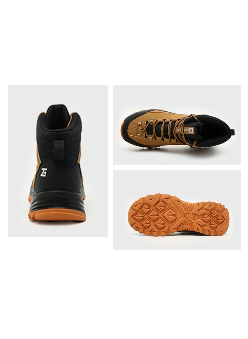 NIBEMINENT Men's Safety Boots Work Steel Toe Shoes Anti-smash Puncture-Proof Protective Shoes Indestructible Boots Outdoor Waterproof Boots - Image 2