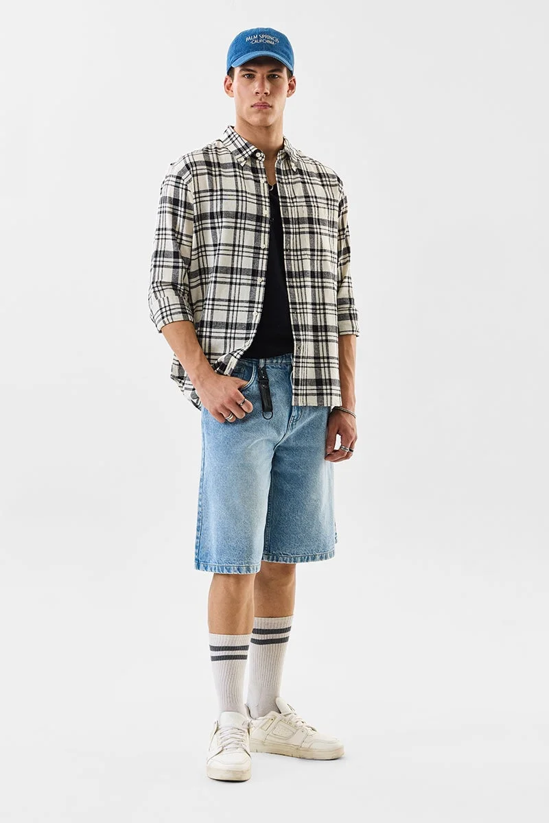 SNITCH Black Checkered Long Sleeve Regular Fit Shirt