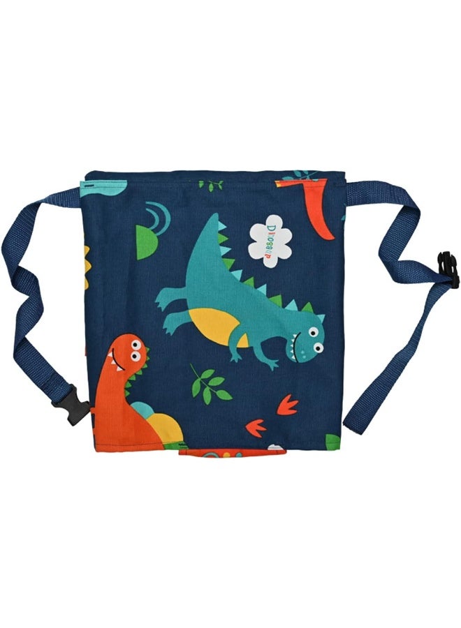 Rainbow Toys Baby Hanging Swing Seat Chair, Dinosaur Print Wooden Canvas Baby Swing with Belt, Outdoor And Indoor Swing for Kids - Image 4