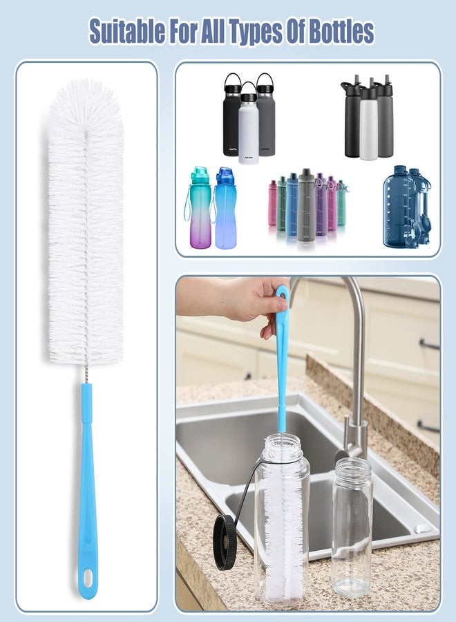 Hiware 16" Bottle Brush Cleaner for Water Bottle - Long Handle Bottle Brush for Cleaning Narrow Neck Sport Bottles,Beer Bottle and Jugs, Set of 2 - Image 3