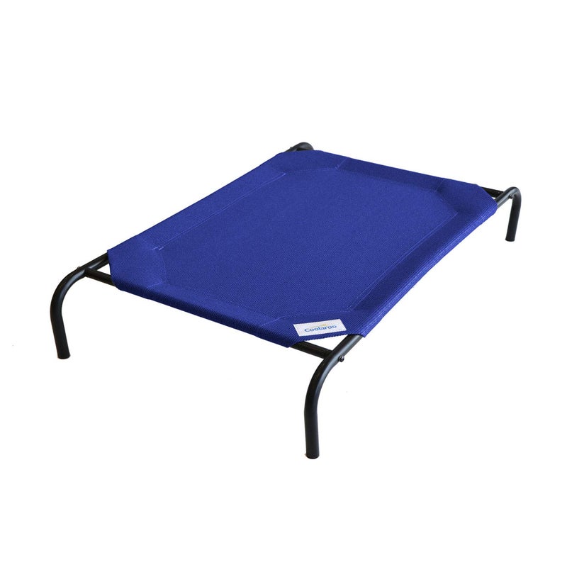 Coolaroo Original Elevated Dog Bed Breathable OffTheGround Pet Bed with Cooling Fabric Joint Relief MoistureResistant Fabric 100 Recyclable Easy Clean Aquatic Blue Large