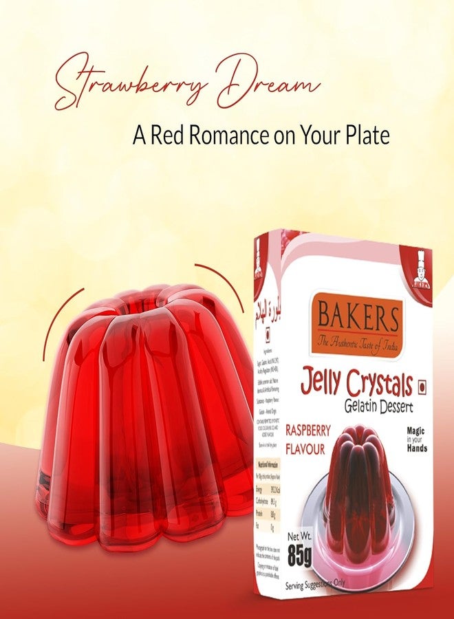 BAKERS Jelly Crystals (Gelatin Dessert) | Strawberry Flavour | Authentic Strawberry Flavor | Easy-to-make | Instant Dessert Premix | No Sugar Needed | Pack of 3 (85 gm x 3) - Image 4