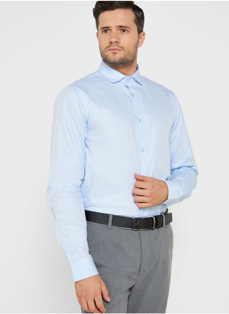 Robert Wood - Dobby Full Sleeve Formal Shirt - Image 1