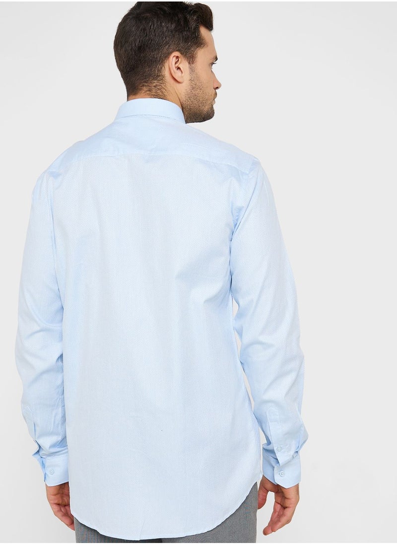 Robert Wood - Dobby Full Sleeve Formal Shirt - Image 1