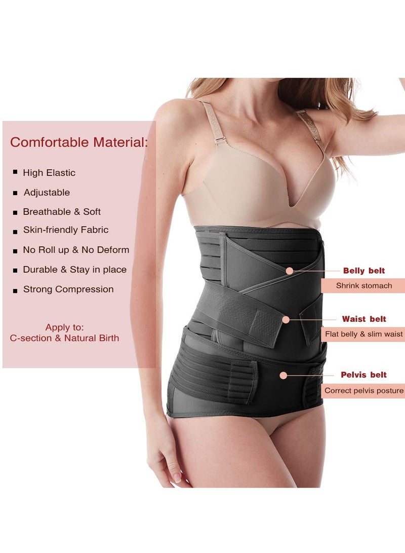 KASTWAVE Postpartum Belly Wrap Band 3 in 1 Belt, Recovery Belly, waist, Pelvis Belt Shapewear Slimming Girdle - Image 3