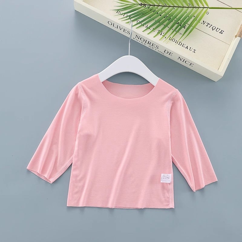 Boys' Long-Sleeve T-Shirt, Girls' Modal Top, Spring Children'S Base Shirt, Thin Baby Top, Summer 2025 - Image 4