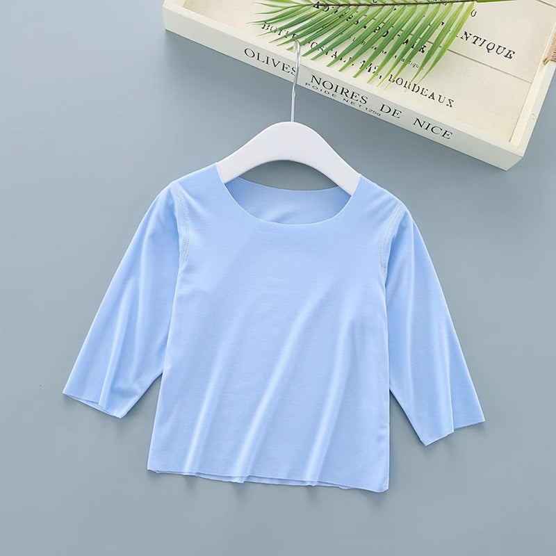 Boys' Long-Sleeve T-Shirt, Girls' Modal Top, Spring Children'S Base Shirt, Thin Baby Top, Summer 2025 - Image 5