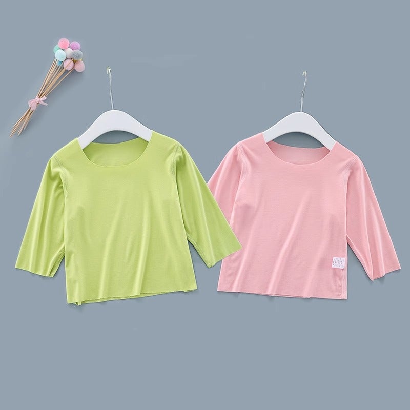 Boys' Long-Sleeve T-Shirt, Girls' Modal Top, Spring Children'S Base Shirt, Thin Baby Top, Summer 2025 - Image 2