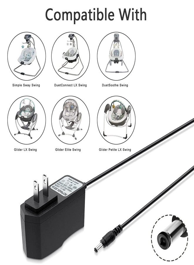 boda Baby Swing Power Cord 5V AC Adapter Compatible for Graco Swings: Simple Sway, Glider LX, Glider Premier, Glider Petite LX, Sweetpeace, DuetSoothe, DuetConnect LX, Sweet Snuggle, Comfy Cove DLX - Image 2