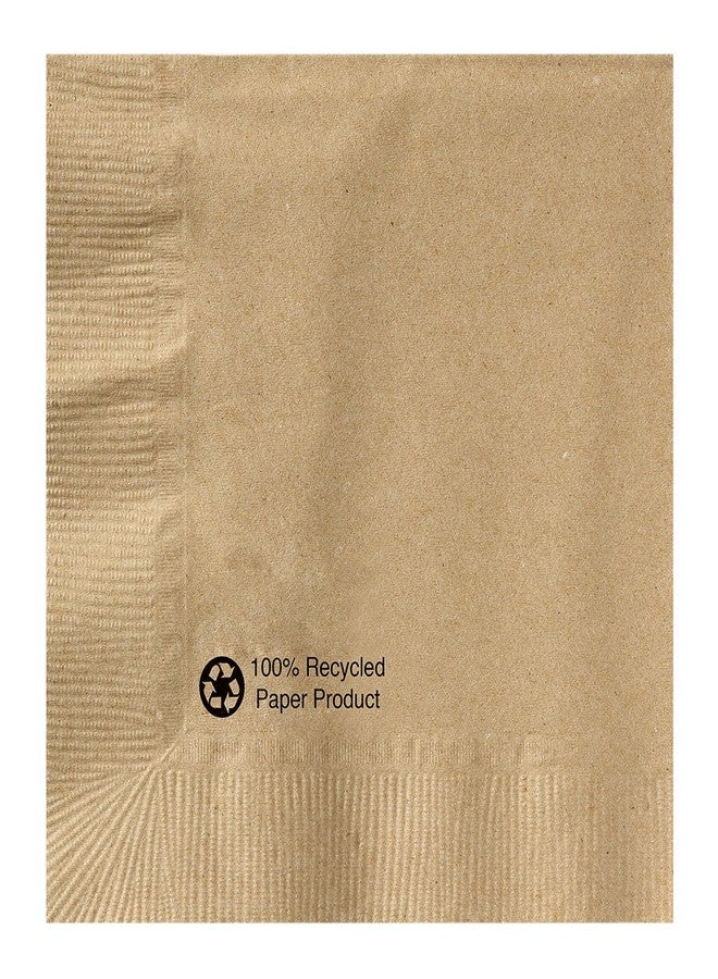 Hoffmaster 126378 Kraft Beverage Napkin, 1 Ply, 1/4 Fold, 10" x 10", Natural (Packs of 1000)