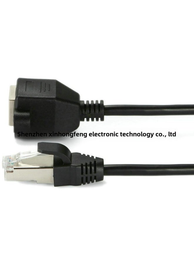 Generic Six Types Of Gigabit Network Extension Cable Network Cable Extension Cable With Ears Can Be Fixed With Screw Holes Rj45 Extension Cable-Color:Black 8P8C Six-class Network Cable Over Gigabit-Line Length:1.5 M  - Image 4