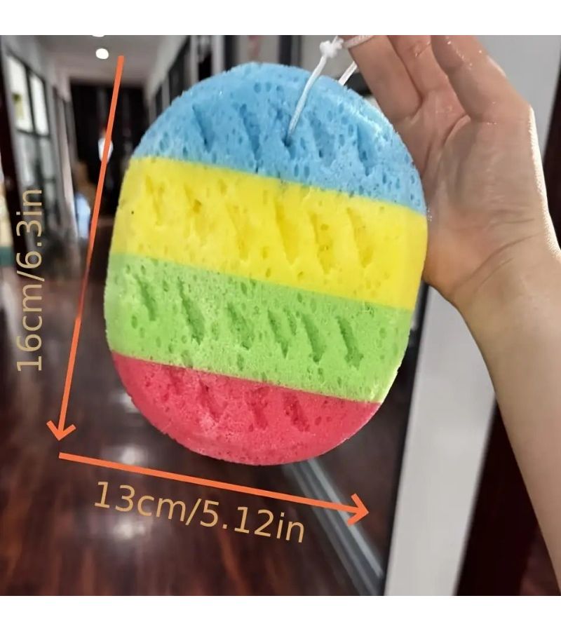 Large Super Soft Iridescent Oval Bath Sponge Exfoliating Body Tool - Image 4