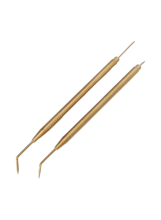 Brrnoo 2 Pieces Eyelash Lift Perm Toollash Separator Tint Toolstainless Steel Lash Lift Rods Tool With Comb For Eyelash Eyebrow Perming Tinting Curling Extensions (Gold) - Image 5