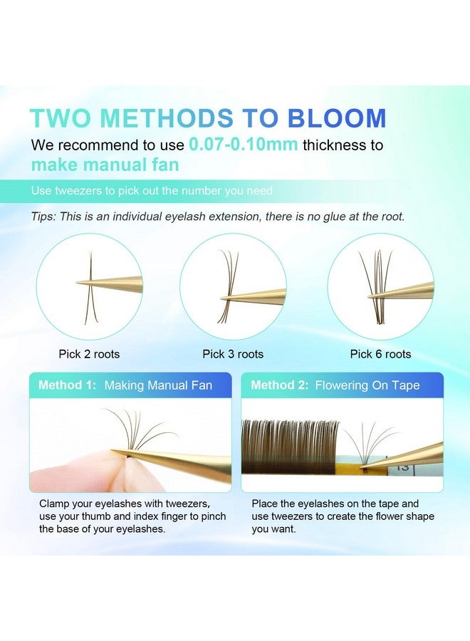 NAGARAKU Natural Brown Color Eyelash Extensions 0.15Mm D Curl 715Mm Mix Tray Individual Lashes Classic Faux Mink Volume 20 Rows Soft Eyelash Supplies - Image 4