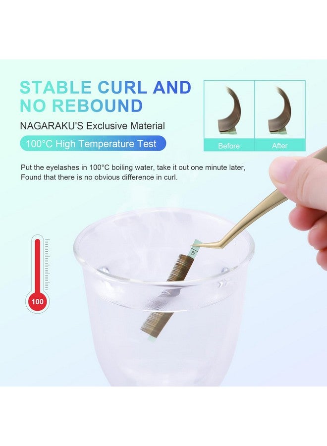 NAGARAKU Natural Brown Color Eyelash Extensions 0.15Mm D Curl 715Mm Mix Tray Individual Lashes Classic Faux Mink Volume 20 Rows Soft Eyelash Supplies - Image 3