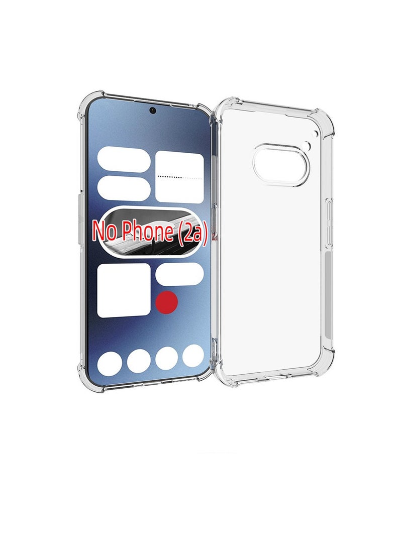 URBBKING Four Corners TPU Shock-Absorption Flexible Cell Phone Case Cover For Nothing phone 2A Clear - Image 1
