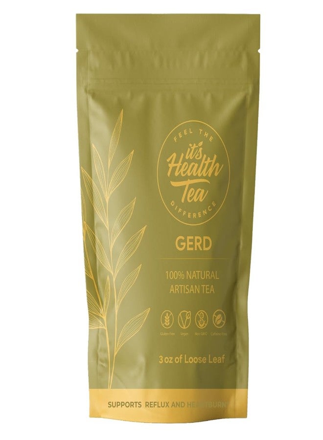 ItsHealthTea شاي أعشاب لتخفيف الارتجاع المعدي المريئي: مزيج من 8 أعشاب هضمية، علاج طبيعي لحموضة المعدة والارتجاع الحمضي، دعم قبل وبعد الوجبات، 3 أونصات مع 35 كيسًا - Image 1