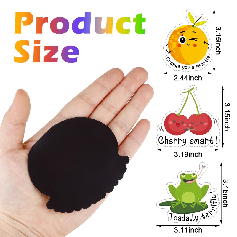 Copkim 16 Pcs Funny Puns Fridge Magnets Reward Refrigerator Magnets Cute Inspirational Magnetic Stickers for Whiteboard Supplies(Food and Animal) - Image 2