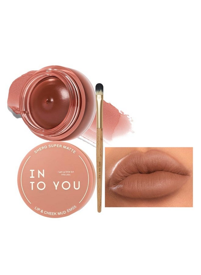 INTO YOU Matte Liquid Lipstick for Women, Canned Long Lasting Nude Lipstick Waterproof with Lip Brush, No Transfer, High Pigmented with Lightweight Lip Mud Texture(C-EM05) - Image 1
