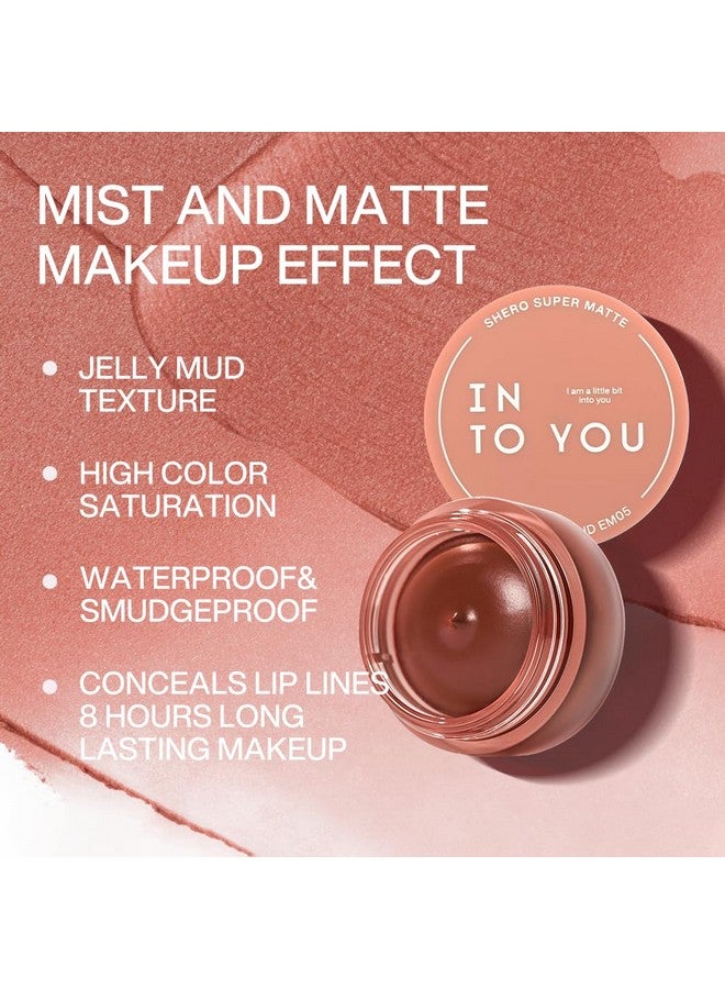 INTO YOU Matte Liquid Lipstick for Women, Canned Long Lasting Nude Lipstick Waterproof with Lip Brush, No Transfer, High Pigmented with Lightweight Lip Mud Texture(C-EM05) - Image 2