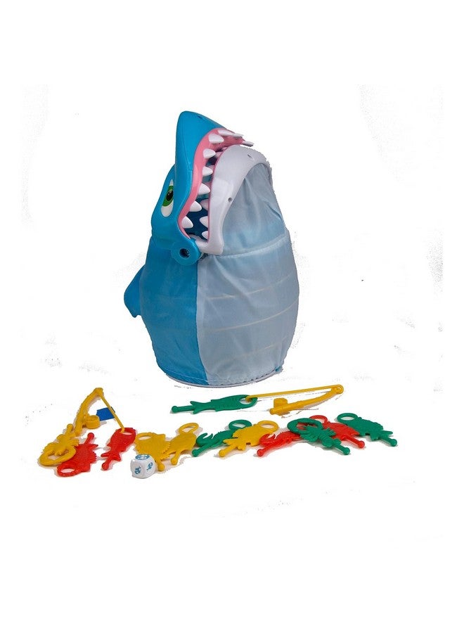 Pressman Shark Bite -- Roll the Die and Fish for Colorful Sea Creatures Before the Shark Bites Game! by Pressman Blue Sky, 5" - Image 5