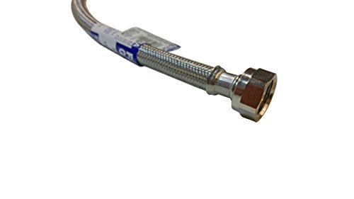Eastman 20" Supply Line Steel Flex Long Faucet Connectors (2) Pack (1/2" FIP x 3/8" Comp) - Image 3