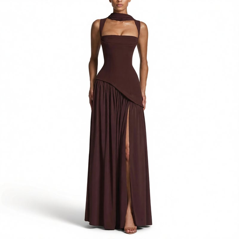 Women's Summer Pleated Split Dress - Image 2