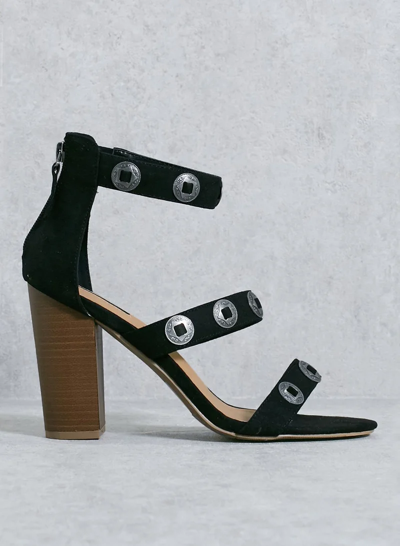 FOREVER 21 Three Strap Block Heel