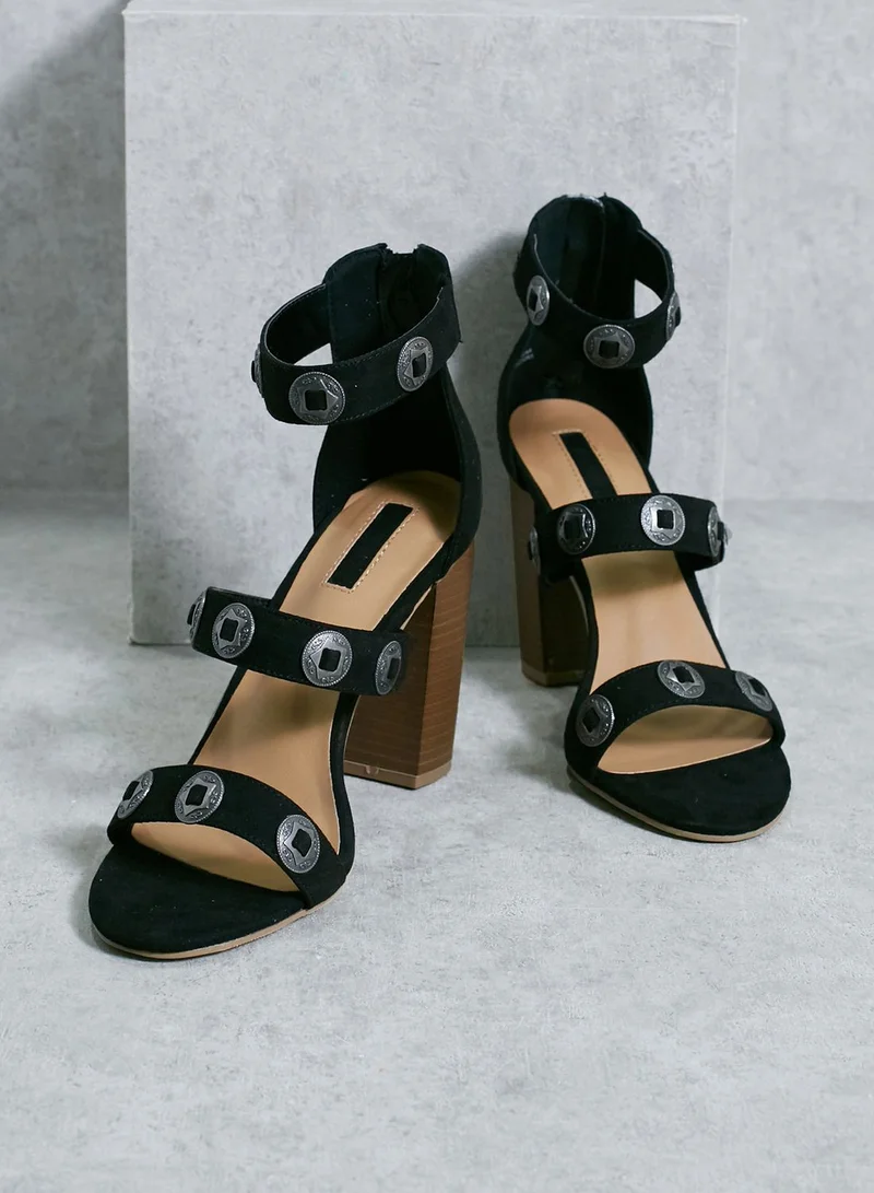 FOREVER 21 Three Strap Block Heel