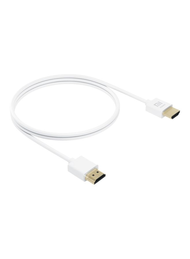 NIBEMINENT HDMI Data Cable With Plug White/Gold  - Image 1