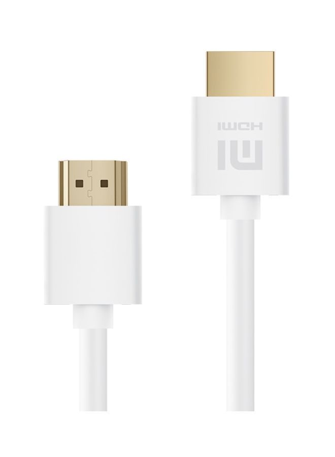NIBEMINENT HDMI Data Cable With Plug White/Gold  - Image 3