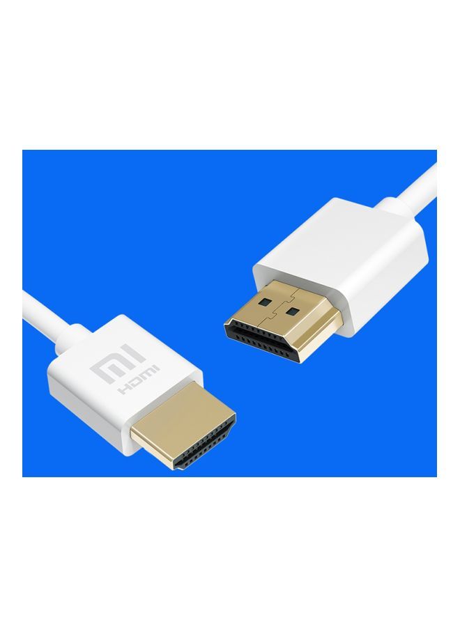 NIBEMINENT HDMI Data Cable With Plug White/Gold  - Image 4