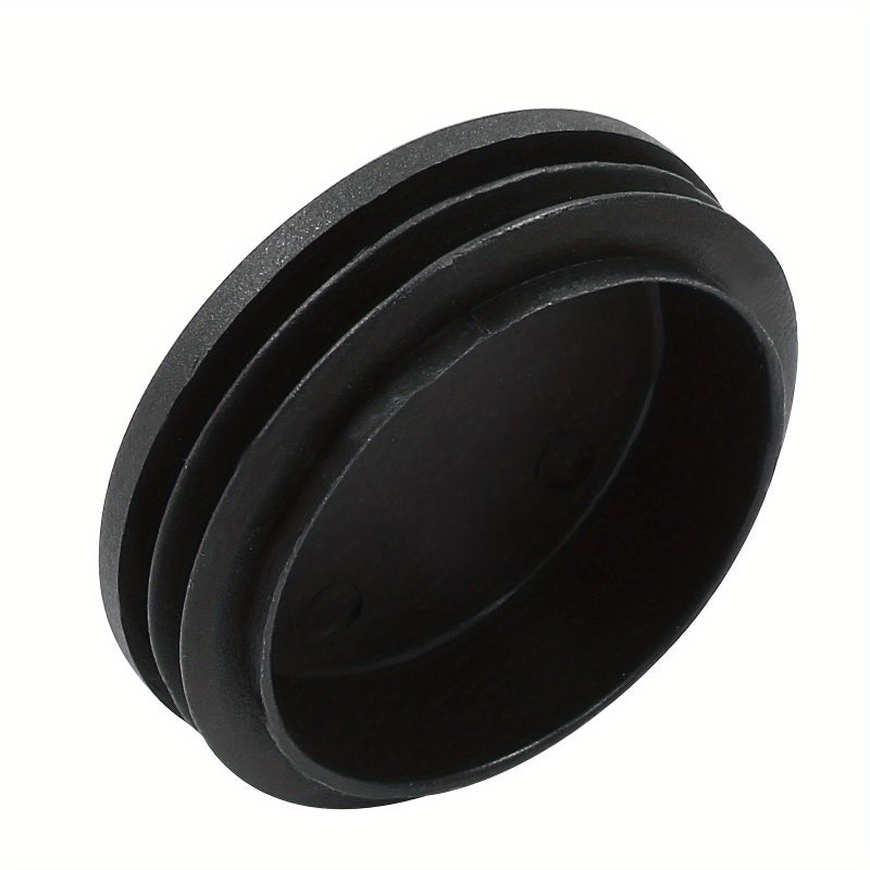 10pcs Black Plastic Hole Plugs 50mm Round End Caps For Metal Tubing Durable Industrial Grade Pipe Protection Dust Prevention Leak Prevention Heavy Duty Hardware For Plumbing Machinery Smooth Finish - Image 1